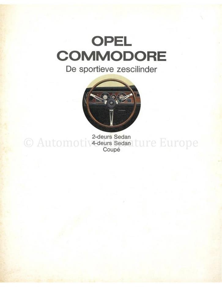 1967 OPEL COMMODORE BROCHURE NEDERLANDS, Livres, Autos | Brochures & Magazines