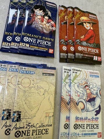 One Piece - 11 Booster pack - OP01 OP13 OP05 EB02 – Lotto 11