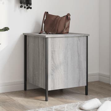 vidaXL Opbergbankje 40x42,5x50 cm bewerkt hout grijs sonoma, Verzenden
