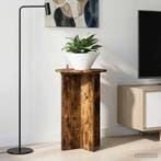vidaXL Plantenstand 2 pcs Gerookt eiken Ø40 x 60 cm Bewerkt, Tuin en Terras, Verzenden, Nieuw
