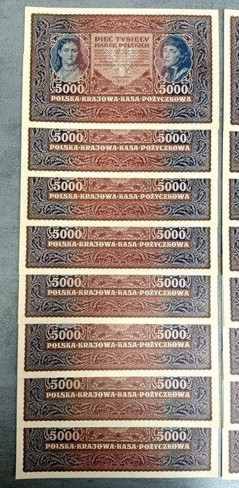 Polen. - 23 x 5000 Marek - 1920 - Consecutive (Zonder