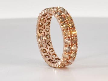 Zonder minimumprijs - Ring - 14 karaat Roségoud - 2.53ct., Handtassen en Accessoires, Nieuw