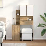 vidaXL Kaptafel met lade Artisan Eiken 80 x 35 x 132 cm, Huis en Inrichting, Verzenden, Nieuw