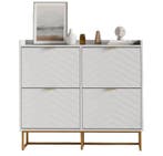 Schoenenkast - Schoenenrek - 100x103,5x24 cm - Wit - UEV, Huis en Inrichting, Kasten | Lockerkasten, Verzenden, Nieuw