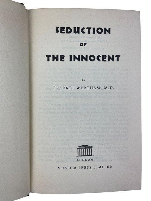 Fredric Wertham - Seduction of the Innocent (1st Edition) -, Antiquités & Art, Antiquités | Livres & Manuscrits