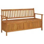 vidaXL Tuinopbergbank 148 cm massief acaciahout, Verzenden, Nieuw