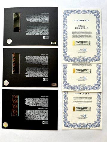 The Fast and the Furious – Rare Set of 3 Mounted 35mm Film, Nieuw