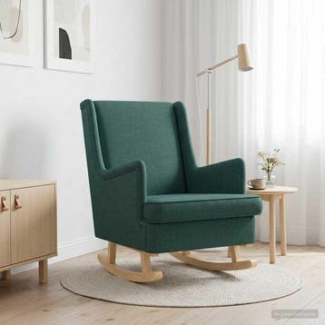 vidaXL Schommelstoel Donkergroen 62 x 80 x 85 cm Stof, Verzenden, Nieuw