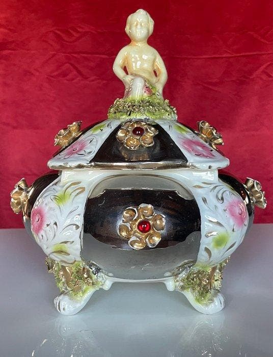 dekselvaas (2) - Porselein - Barok-Rococo-stijl, Antiek en Kunst, Antiek | Glaswerk en Kristal
