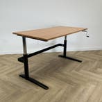 slingerbureau 160x80 cm  (max hoogte 90 cm),  beuken - zwart, Huis en Inrichting, Bureaus, Gebruikt