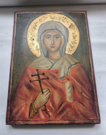 Icoon - Russische handgeschilderde icoon van Sint Natalia -