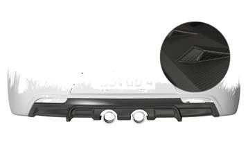 Achterskirt voor VW Golf 6 R HA268-M, Verzenden