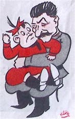 Op schoot bij Stalin (lijst optie, Lithos), Antiek en Kunst, Verzenden