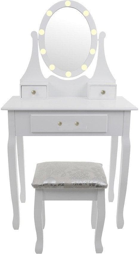 Houten Kaptafel LED-spiegel | Retour Deal | 10% Korting, Maison & Meubles, Tables | Coiffeuses, Envoi