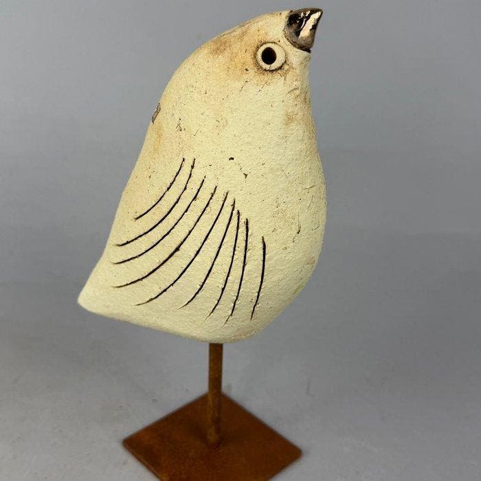Ewa Budzowska - NO RESERVE- BIRD- (decorated 24 carat gold), Antiek en Kunst, Kunst | Designobjecten
