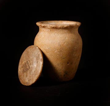 Oude Egypte, albast, calcietvaas met deksel en professioneel, Verzamelen