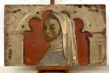 Scuola italiana (XV) - Volto di giovane santa velata