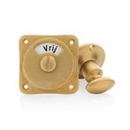 WC slot draaiknop vrij-bezet messing getrommeld rond roze..., Doe-het-zelf en Bouw, Ophalen of Verzenden, Nieuw, Koper of Messing