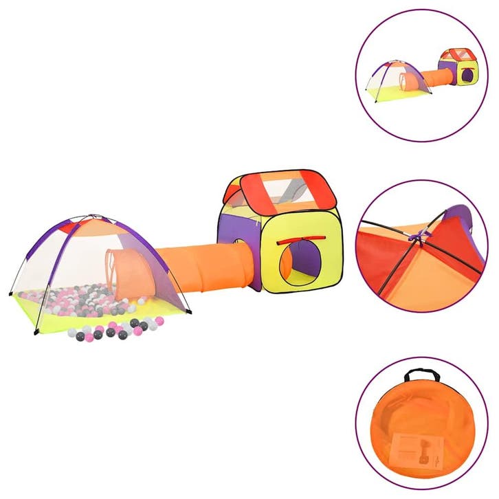 vidaXL Kinderspeeltent met 250 ballen 338x123x111 cm, Kinderen en Baby's, Speelgoed | Buiten | Speeltoestellen, Nieuw, Verzenden