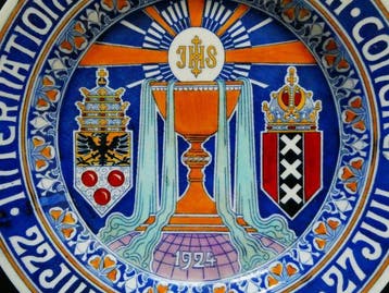 MOSA MAASTRICHT - Wandbord - Antiek gedenkbord van het, Antiquités & Art