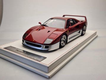 GL Model 1:18 - Modelauto - Ferrari F40 - 1987 - Carbon rood, Hobby en Vrije tijd, Nieuw