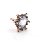 Zonder minimumprijs - Ring - 9 kt. Roségoud, Zilver Spinel -, Handtassen en Accessoires, Ringen, Nieuw