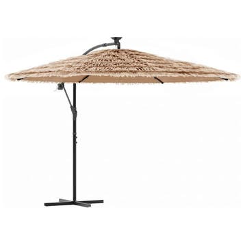 Parasol 290x290cm bruin - Creeer direct schaduw in je tui..., Verzenden, Zo goed als nieuw, 2 tot 3 meter, Stokparasol