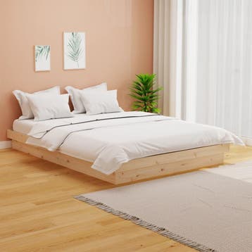 vidaXL Bedframe massief hout 140x200 cm, Verzenden, Nieuw