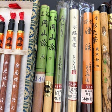 Ensemble de pinceaux de calligraphie japonais vintage (25
