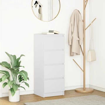 vidaXL Dressoir 37,5x35x99 cm spaanplaat wit, Verzenden, Nieuw