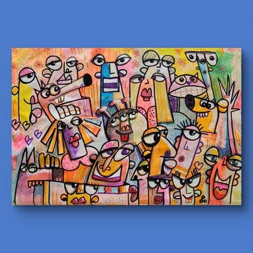 Denis OSSO (1965) - Funny World 2 XXL - unique original -
