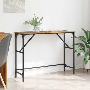 vidaXL Wandtafel Oudhout 100 x 32 x 75 cm Bewerkt hout, Verzenden, Nieuw