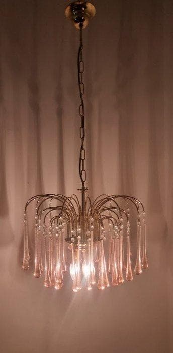 Lustre - Wasserfall Design, lampe à gouttes - Métal, verre