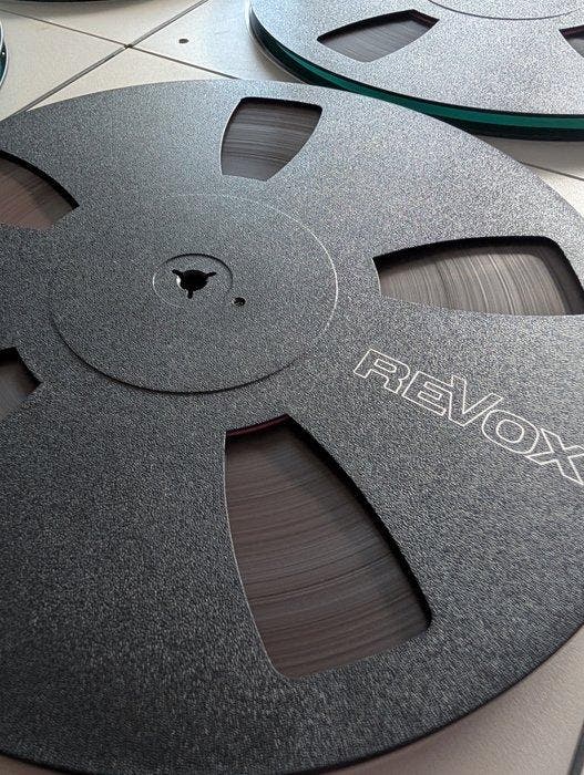 Revox - In topconditie, 26 cm spoelen met tape -, TV, Hi-fi & Vidéo, Radios
