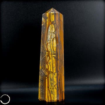 Krachtige tijgeroog-obelisk – Natuurlijke elegantie uit