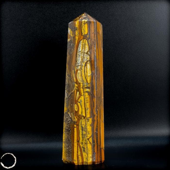 Krachtige tijgeroog-obelisk – Natuurlijke elegantie uit, Collections, Minéraux & Fossiles