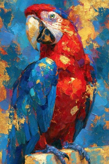 Iconica - The Gilded Macaw Royalty - Unique 1/1 XXL (150x100