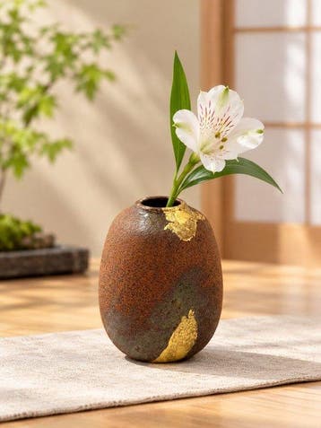 Vaas - Keramiek, goud - Japan - Kutani-porselein vaas met