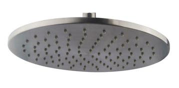 Caral hoofddouche rond 25 x 0,8 cm gunmetal, Ophalen of Verzenden