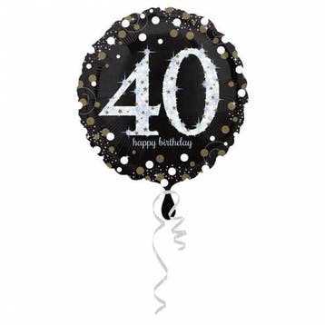 Helium Ballon 40 Jaar Zilver 43cm leeg, Hobby & Loisirs créatifs, Verzenden