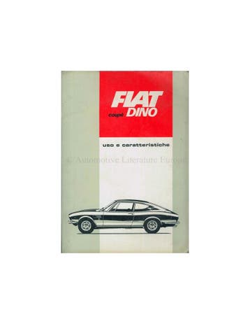 1967 FIAT DINO COUPE INSTRUCTIEBOEKJE ITALIAANS, Autos : Divers