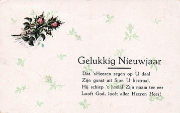 Fantaisie Bonne Année — cartes néerlandaises - Carte, Gelopen