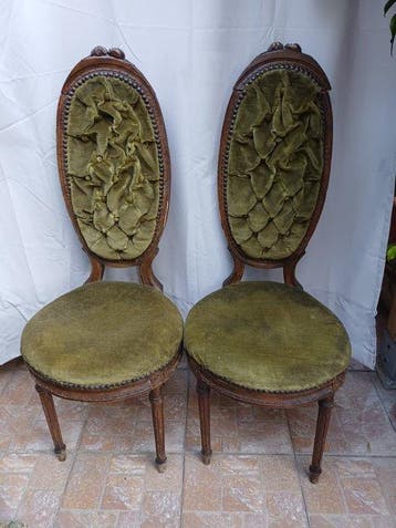 Chaise (2) - Velours, Bois