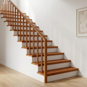vidaXL Trap Tread 16 st 80 x 30 x 2 cm Bruin Massief, Bricolage & Construction, Verzenden