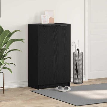 vidaXL Schoenenkast Zwart Eiken 59 x 35 x 100 cm Bewerkt, Verzenden