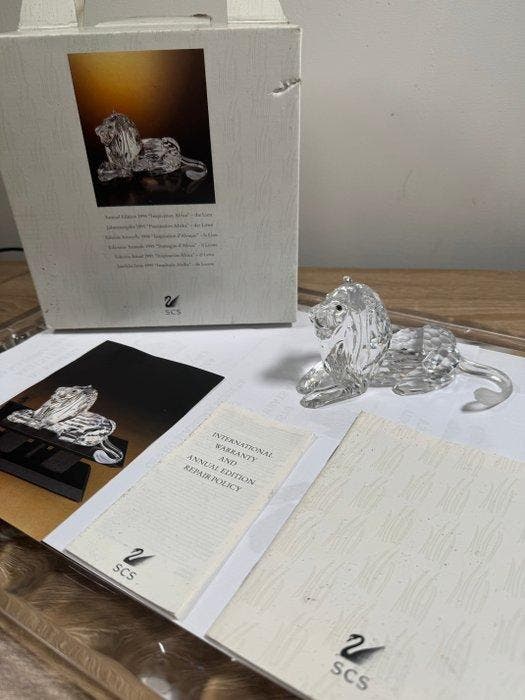 Swarovski - Figurine - SCS - Annual Edition 1995 - Lion, Antiek en Kunst, Curiosa en Brocante