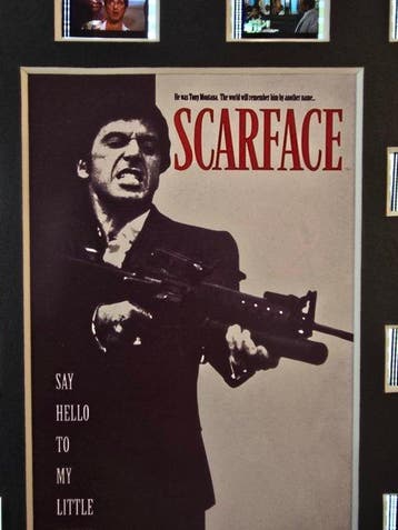 Scarface - limited edition - Film Cell Display 35mm with COA