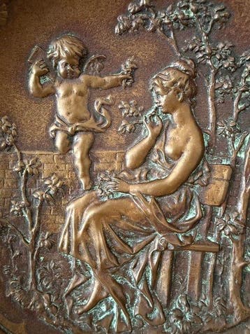Plaque - Brons, Antiquités & Art