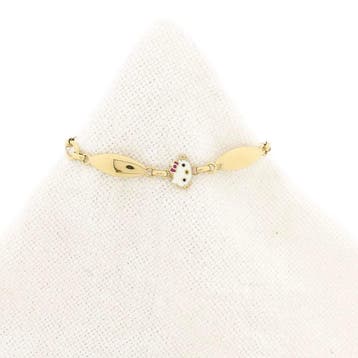 Gouden Hello Kitty kinderarmband met emaille | 14 cm, Handtassen en Accessoires, Armbanden, Ophalen of Verzenden, Gebruikt, Goud