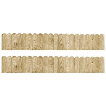 vidaXL Gazonranden 2 st 120 cm geïmpregneerd grenenhout, Verzenden